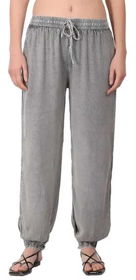 Whitewhale Womens Long Embroidered at the bottom Rayon Pajama/Trouser