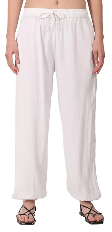 Whitewhale Womens Long Embroidered at the bottom Rayon Pajama/Trouser