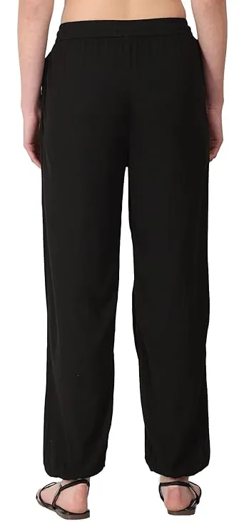 Whitewhale Womens Long Embroidered at the bottom Rayon Pajama/Trouser