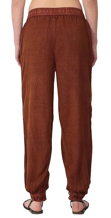 Whitewhale Womens Long Embroidered at the bottom Rayon Pajama/Trouser