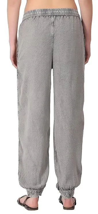 Whitewhale Womens Long Embroidered at the bottom Rayon Pajama/Trouser