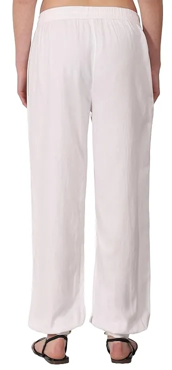 Whitewhale Womens Long Embroidered at the bottom Rayon Pajama/Trouser