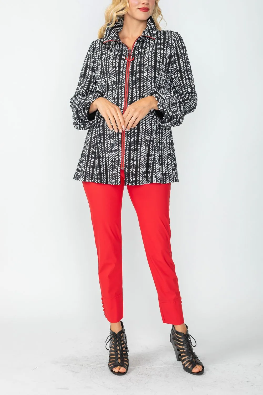 Wire High Stand Collar & Balloon Cuffs Jacket